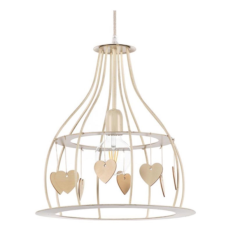 ONLI - Hanglamp aan een koord LEONILDE 1xE27/15W/230V beige