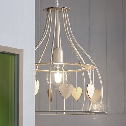 ONLI - Hanglamp aan een koord LEONILDE 1xE27/15W/230V beige