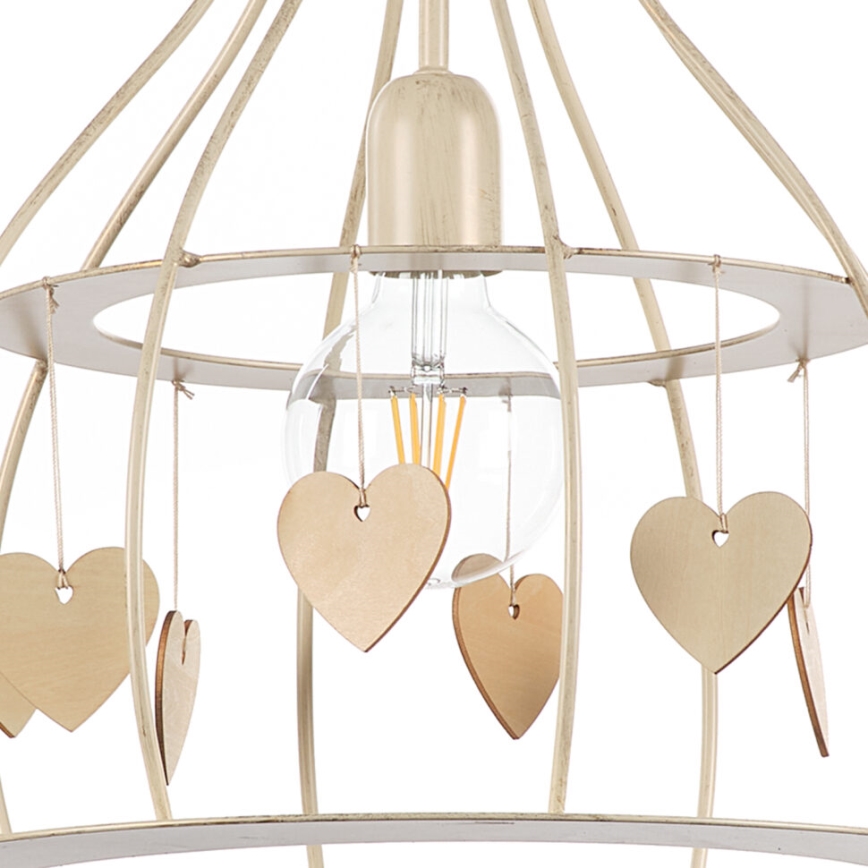 ONLI - Hanglamp aan een koord LEONILDE 1xE27/15W/230V beige