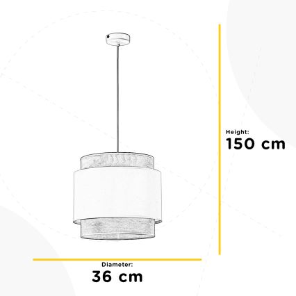 ONLI - Hanglamp aan een koord LICIA 1xE27/22W/230V