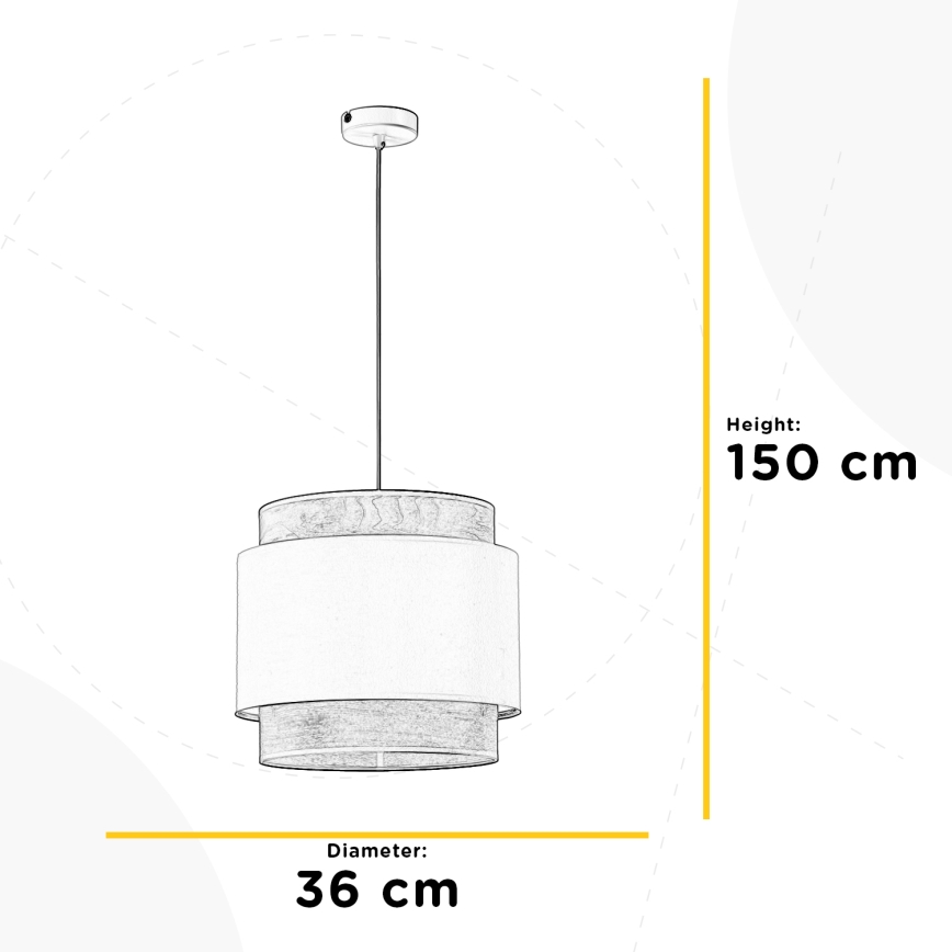 ONLI - Hanglamp aan een koord LICIA 1xE27/22W/230V