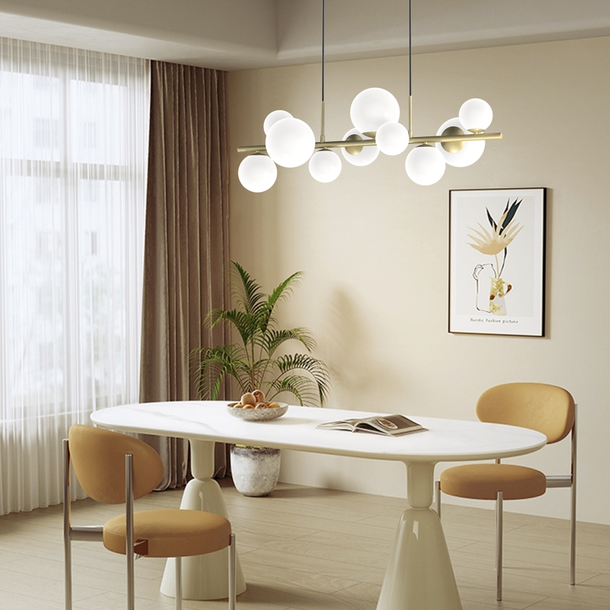 ONLI - Hanglamp aan een koord PALOMA 10xG9/10W/230V goud