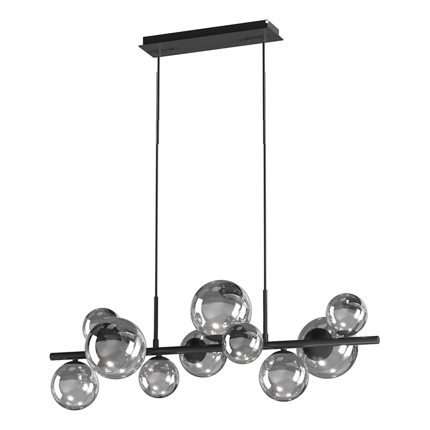 ONLI - Hanglamp aan een koord PALOMA 10xG9/10W/230V zwart/gerookt