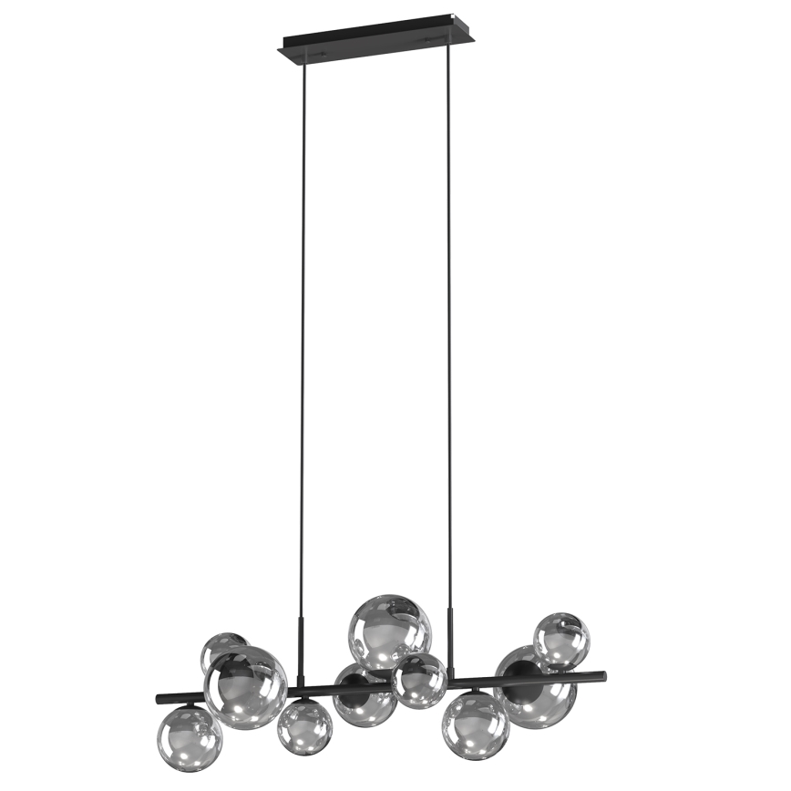 ONLI - Hanglamp aan een koord PALOMA 10xG9/10W/230V zwart/gerookt