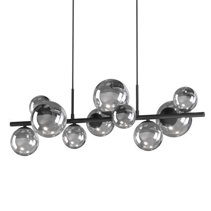 ONLI - Hanglamp aan een koord PALOMA 10xG9/10W/230V zwart/gerookt