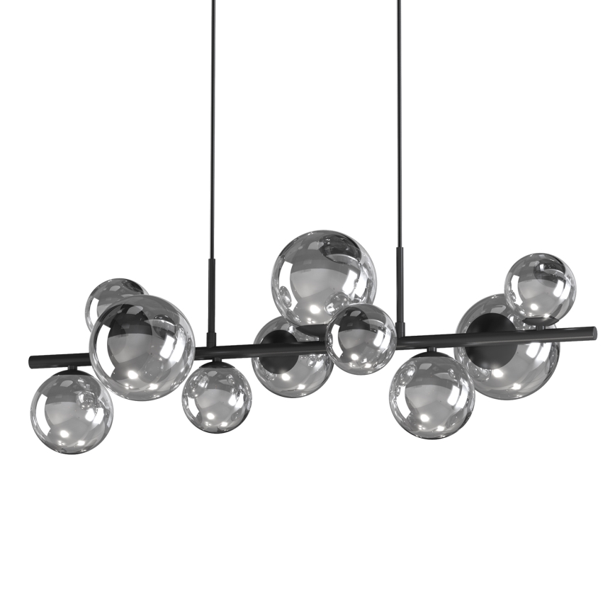 ONLI - Hanglamp aan een koord PALOMA 10xG9/10W/230V zwart/gerookt