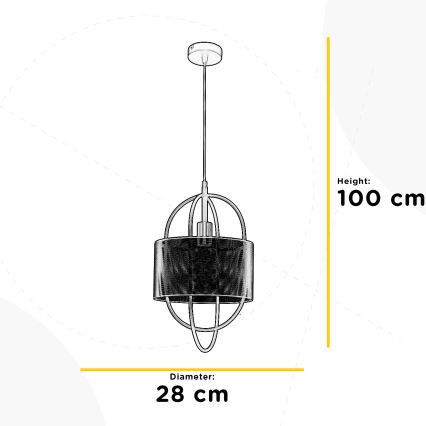 ONLI - Hanglamp aan een koord QUOKKA 1xE27/22W/230V