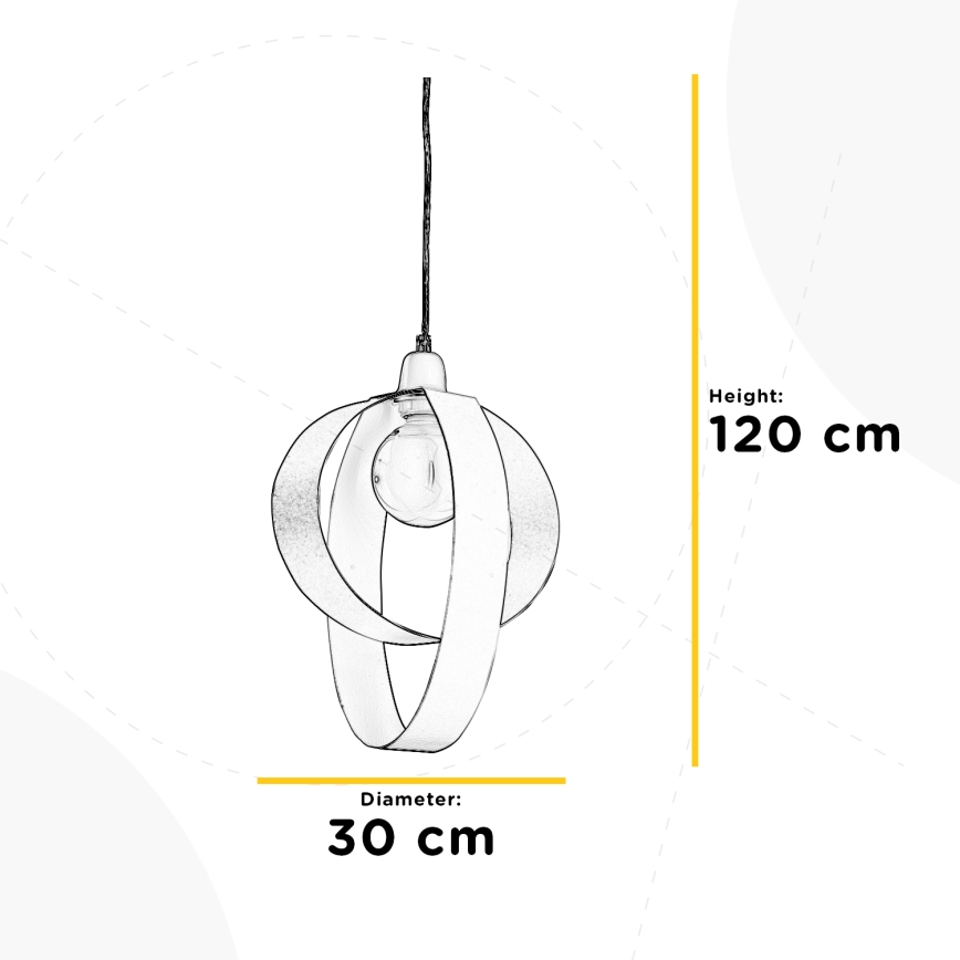 ONLI - Hanglamp aan een koord SERENA 1xE27/22W/230V wit