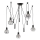 ONLI - Hanglamp aan een koord SPIN 5xE27/15W/230V spin zwart