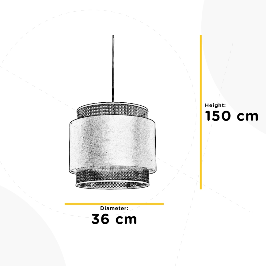 ONLI - Hanglamp aan een koord VIENNA 1xE27/22W/230V
