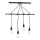 ONLI - Hanglamp aan een koord WIRE 4xE27/15W/230V zwart