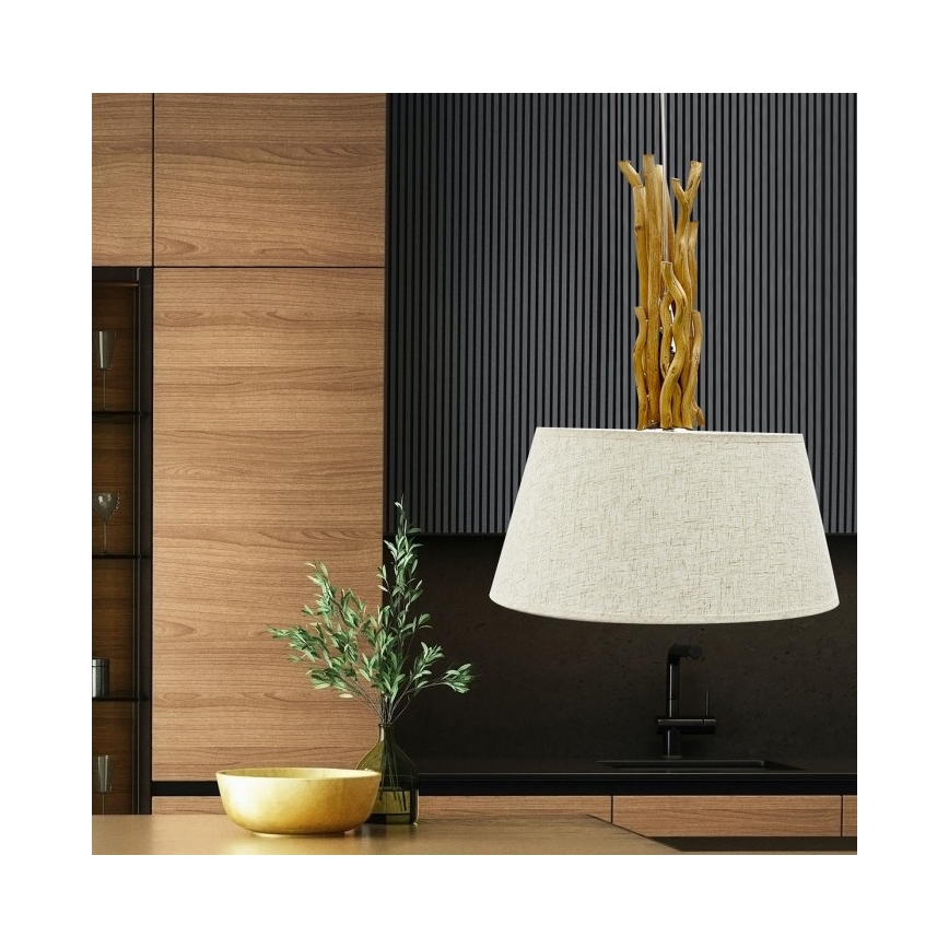 ONLI - Hanglamp aan een koord WOODY 1xE27/22W/230V
