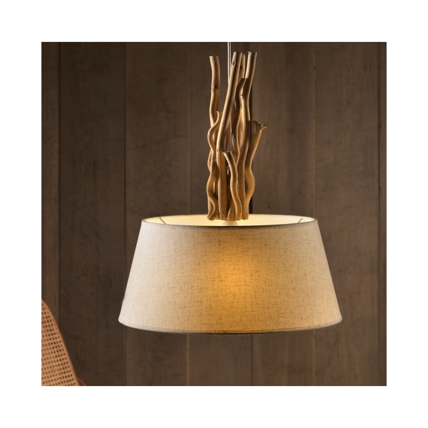 ONLI - Hanglamp aan een koord WOODY 1xE27/22W/230V