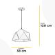 ONLI - Hanglamp aan een koord YONG 1xE27/22W/230V zwart diameter 38 cm
