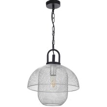 ONLI - Hanglamp aan een koord ZAIR 1xE27/22W/230V zwart/zilver