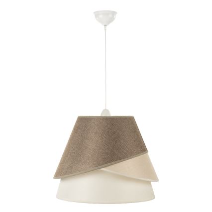 ONLI - Hanglamp aan kabel POLLON 1xE27/15W/230V bruin/crème/beige
