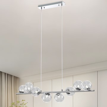 ONLI - Hanglamp met kabelophanging KIMBERLY 8xG9/6W/230V hoogglans chroom