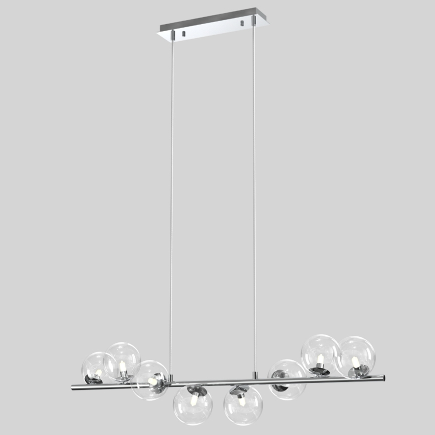 ONLI - Hanglamp met kabelophanging KIMBERLY 8xG9/6W/230V hoogglans chroom