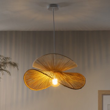 ONLI - Hanglamp met snoer RINGO 1xE27/15W/230V raffia