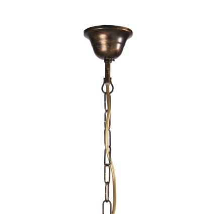 ONLI - Kroonluchter aan ketting CAROLINA 6xE14/6W/230V brons