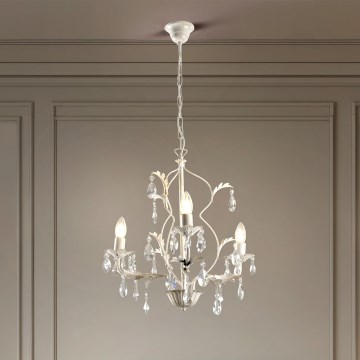 ONLI - Kroonluchter aan ketting TERESA 3xE14/6W/230V wit