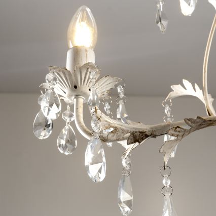 ONLI - Kroonluchter aan ketting TERESA 3xE14/6W/230V wit