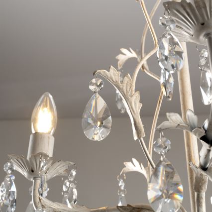 ONLI - Kroonluchter aan ketting TERESA 3xE14/6W/230V wit