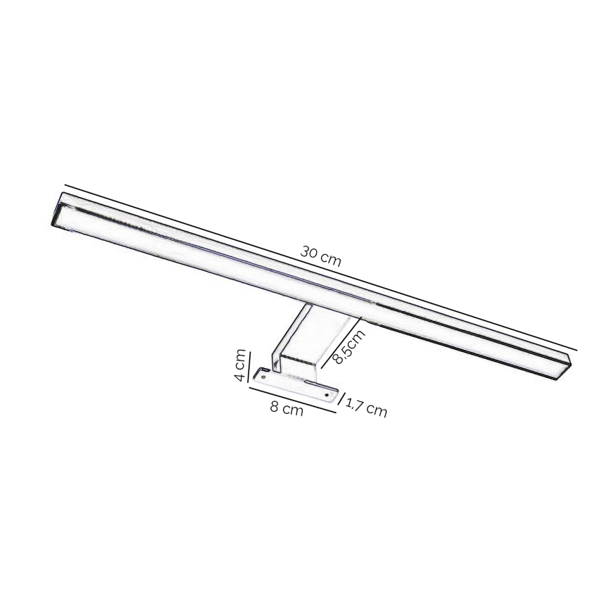 ONLI - LED Badkamer spiegelverlichting NEMO LED/4,5W/230V 4000K 30 cm IP44 glanzend chroom