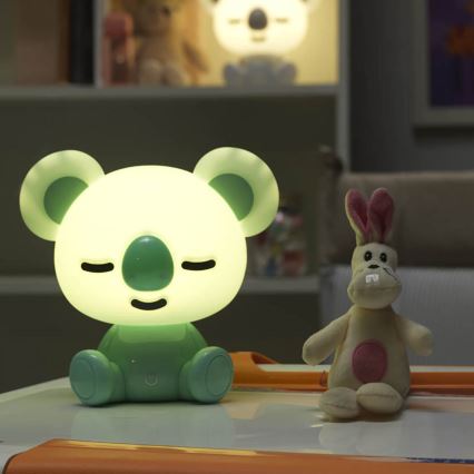ONLI - LED-dimbaar kindernachtlampje PUPPIES LED/3W/230V 20 cm koala/groen