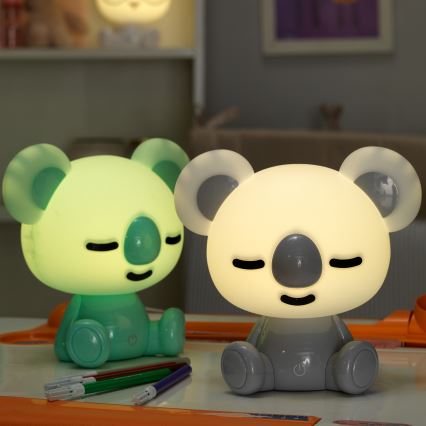 ONLI - LED-dimbaar kindernachtlampje PUPPIES LED/3W/230V 20 cm koala/groen