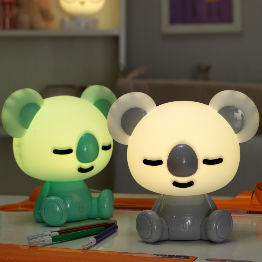 ONLI - LED-dimbaar kindernachtlampje PUPPIES LED/3W/230V 20 cm koala/groen