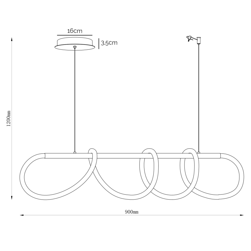 ONLI - LED Hanglamp aan een koord AMANDA LED/40W/230V 4500K mat chroom
