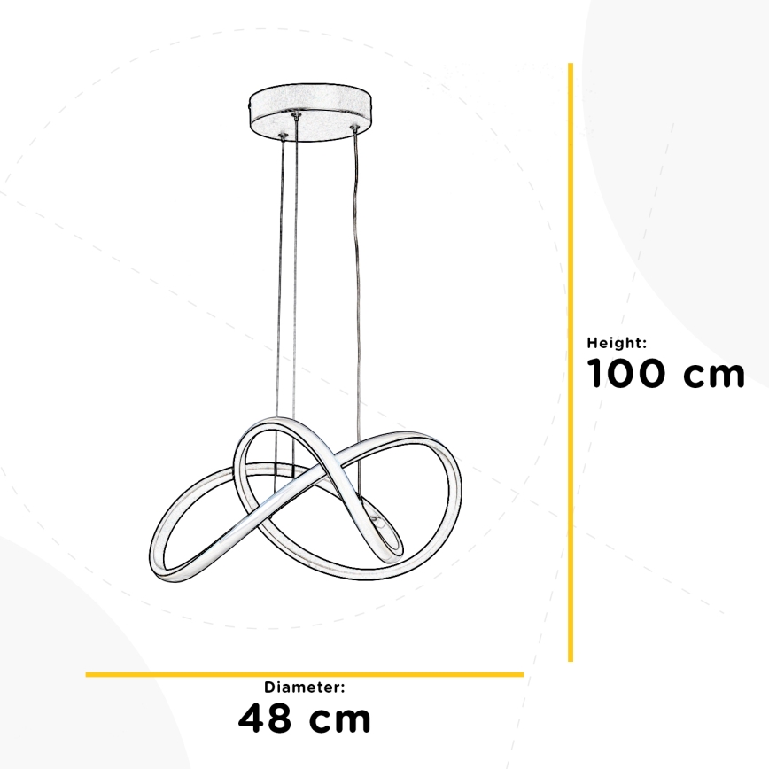 ONLI - LED Hanglamp aan een koord DAFNE LED/30W/230W 4000K zwart