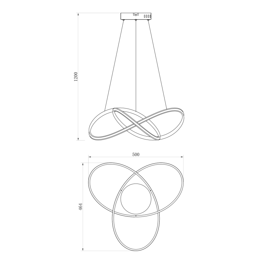 ONLI - LED Hanglamp aan een koord DAFNE LED/30W/230W 4000K zwart