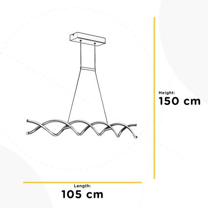 ONLI - LED Hanglamp aan een koord DNA LED/24W/230V 4000K zilver