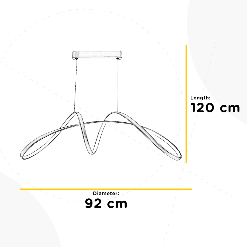 ONLI - LED Hanglamp aan een koord INFINITY LED/50W/230V 4500K mat chroom