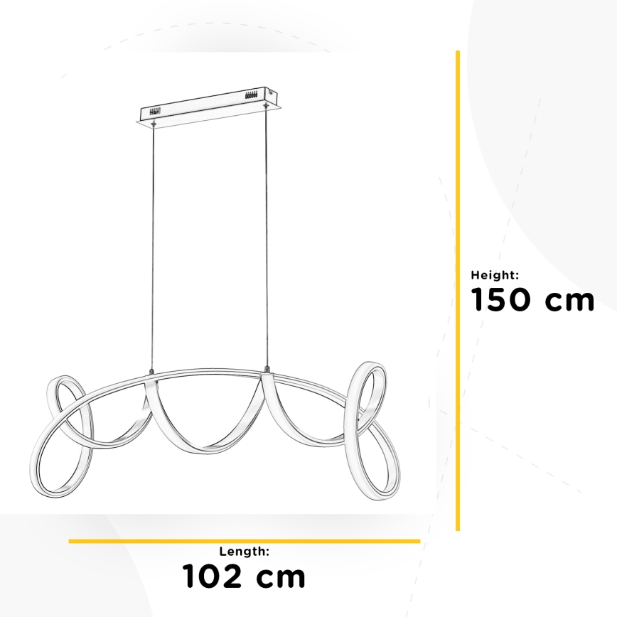 ONLI - LED Hanglamp aan een koord KIRA LED/60W/230V 4000K goud