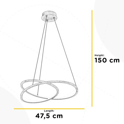 ONLI - LED Hanglamp aan een koord LIBERTY LED/30W/230V 4000K goud