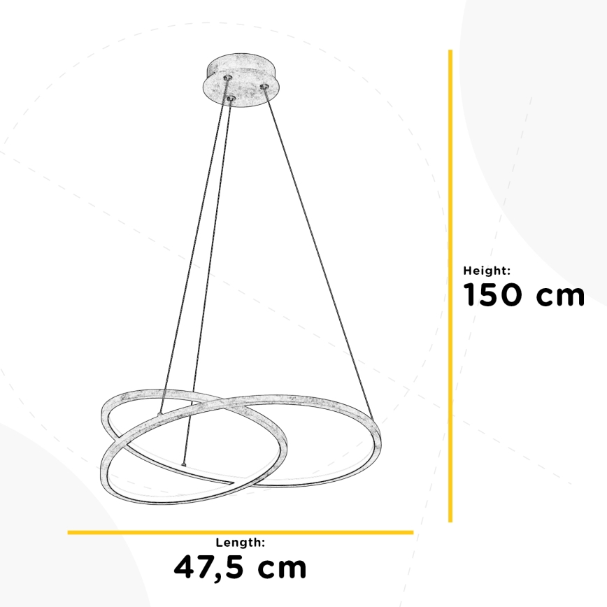 ONLI - LED Hanglamp aan een koord LIBERTY LED/30W/230V 4000K goud