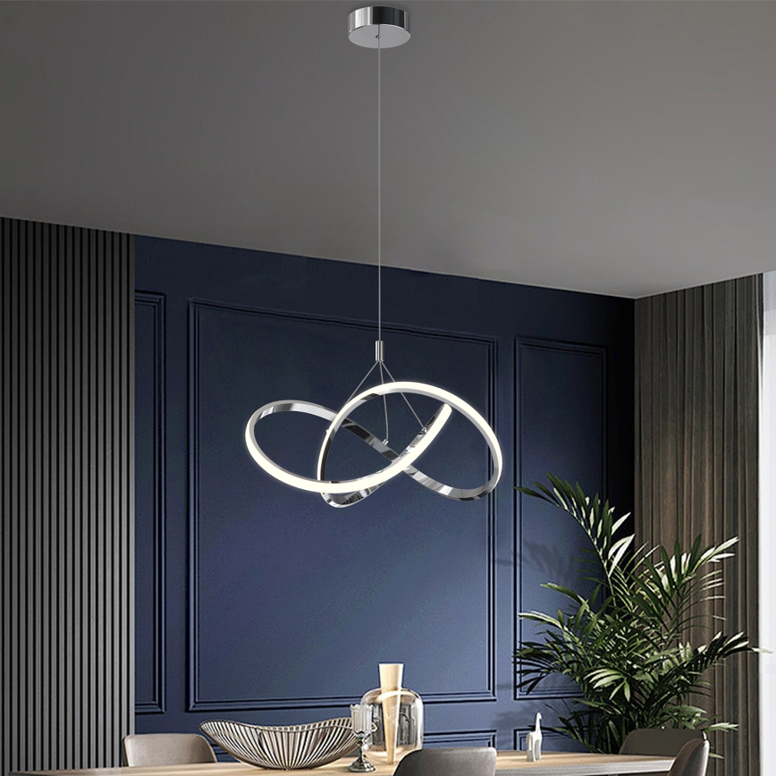 ONLI - LED Hanglamp aan een koord LOOP LED/40W/230V 4000K glanzend chroom