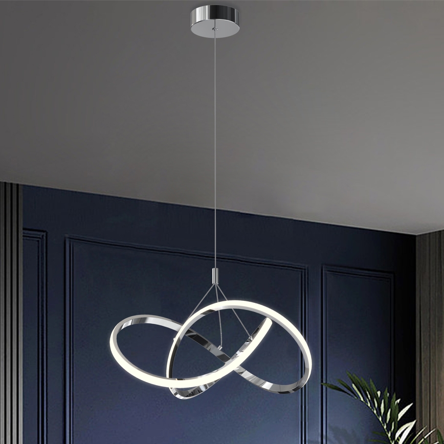 ONLI - LED Hanglamp aan een koord LOOP LED/40W/230V 4000K glanzend chroom