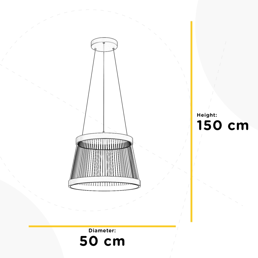 ONLI - LED Hanglamp aan een koord MATE LED/40W/230V 4000K zwart