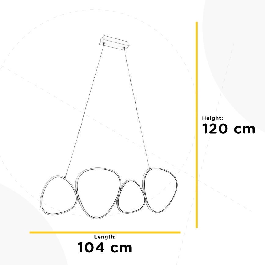ONLI - LED Hanglamp aan een koord ROMEO LED/48W/230V 4000K wit