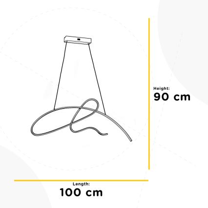 ONLI - LED Hanglamp aan een koord SIGN LED/42W/230V 4000K goud