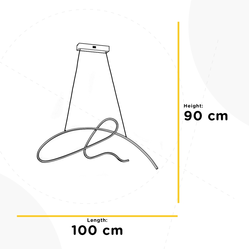 ONLI - LED Hanglamp aan een koord SIGN LED/42W/230V 4000K goud