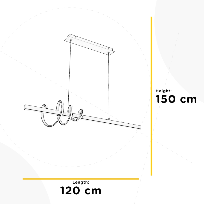 ONLI - LED Hanglamp aan een koord SWING LED/30W/230V 4000K zwart