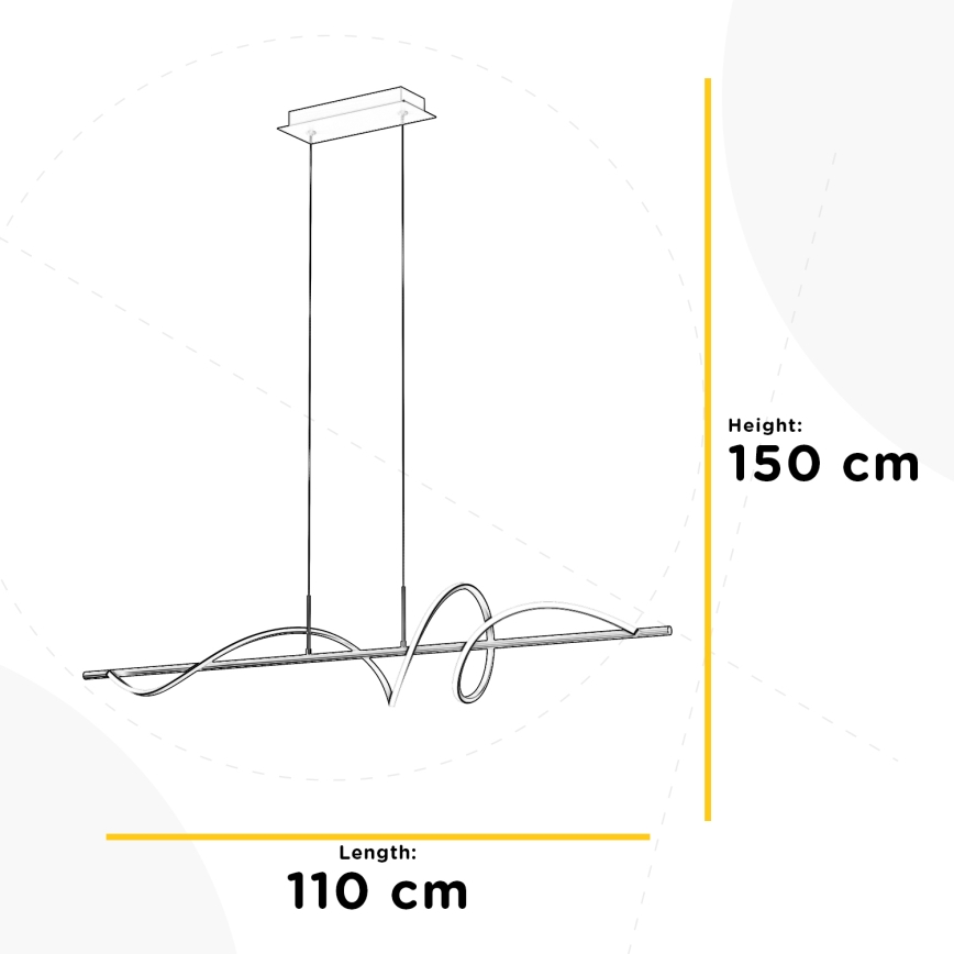 ONLI - LED Hanglamp aan een koord TWIST LED/30W/230V 4000K zwart