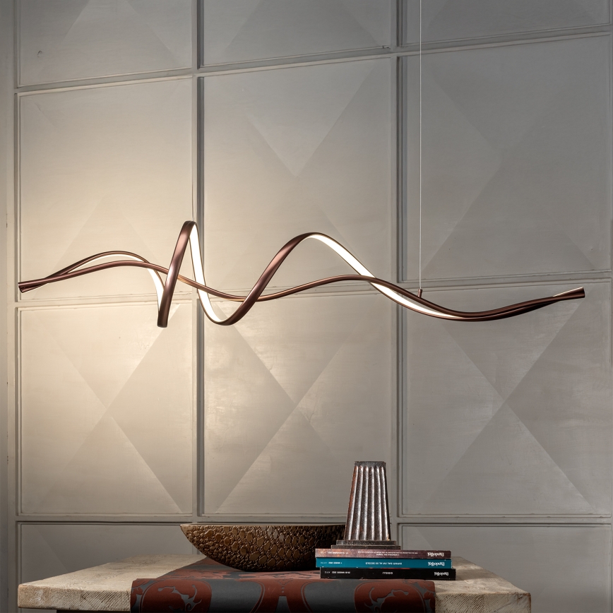 ONLI - LED-kroonluchter met kabel KELLY LED/28W/230V koperkleurig