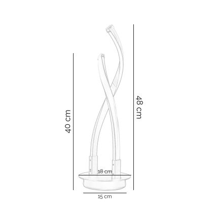 ONLI - LED Tafellamp DAFNE LED/12W/230V 4000K 48 cm zwart