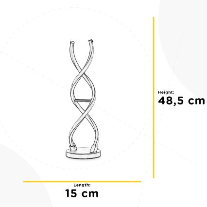 ONLI - LED Tafellamp DNA LED/12W/230V 4000K 48,5 cm zilver